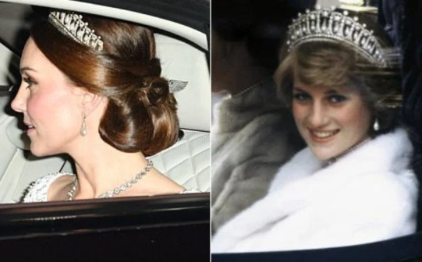 Princess Diana tiara, The tiara, which is steeped in royal history and is so closely associated with William's mother, looks beautiful on Kate