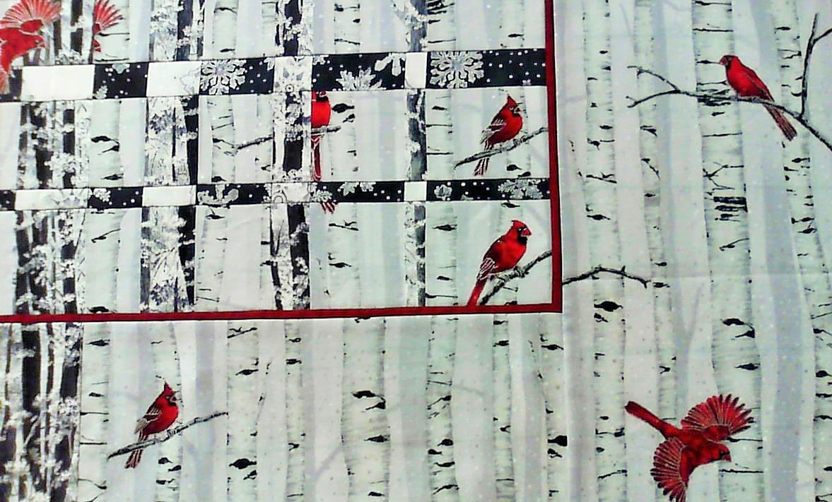 2knitwits Cardinal quilt. Quilting again