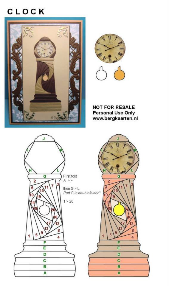 Irisvouwen Grandfathers Clock
