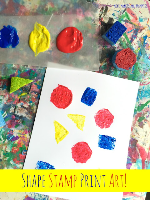 Sponge Painting With Primary Colors Sponge Painting With Primary Colors