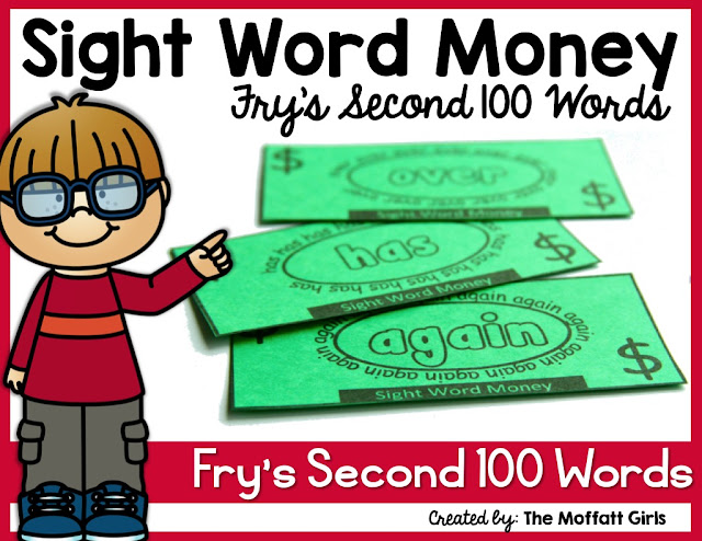 Sight Word Money- Build confident readers by teaching sight words using these fun sight word dollars. Reward students with a dollar each time they master a sight word!