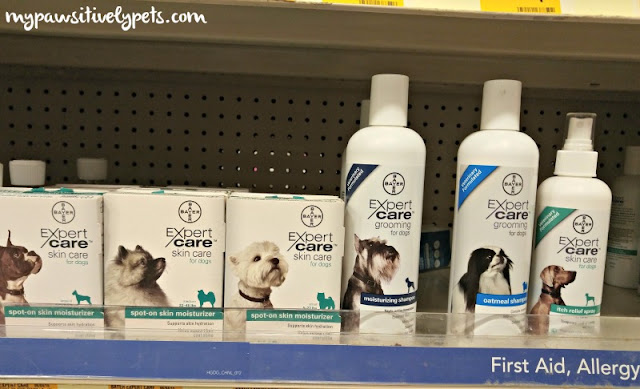 Bayer ExpertCare Skin Care Products for Dogs on the shelves at PetSmart