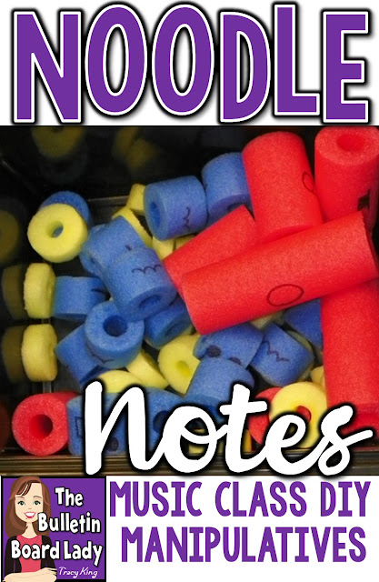 Pool noodle hack! Pool noodles make a fantastic manipulative for your classroom.  Students love exploring rhythm and meter with this DIY project.  You don’t really need to be crafty to follow this craft tutorial for your music room.  Ideas for use include games, assessment and more.