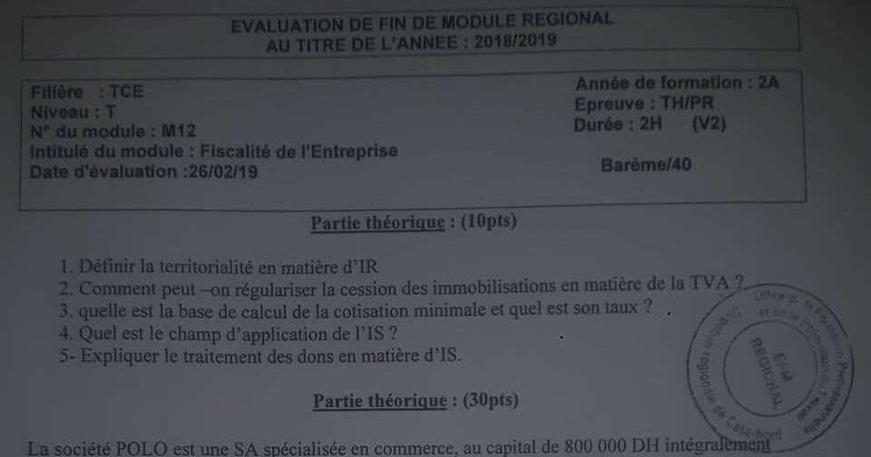 TÉLÉCHARGER MODULE FISCALITÉ OFPPT GRATUIT MODULE GRATUIT TÉLÉCHARGER FISCALITÉ OFPPT