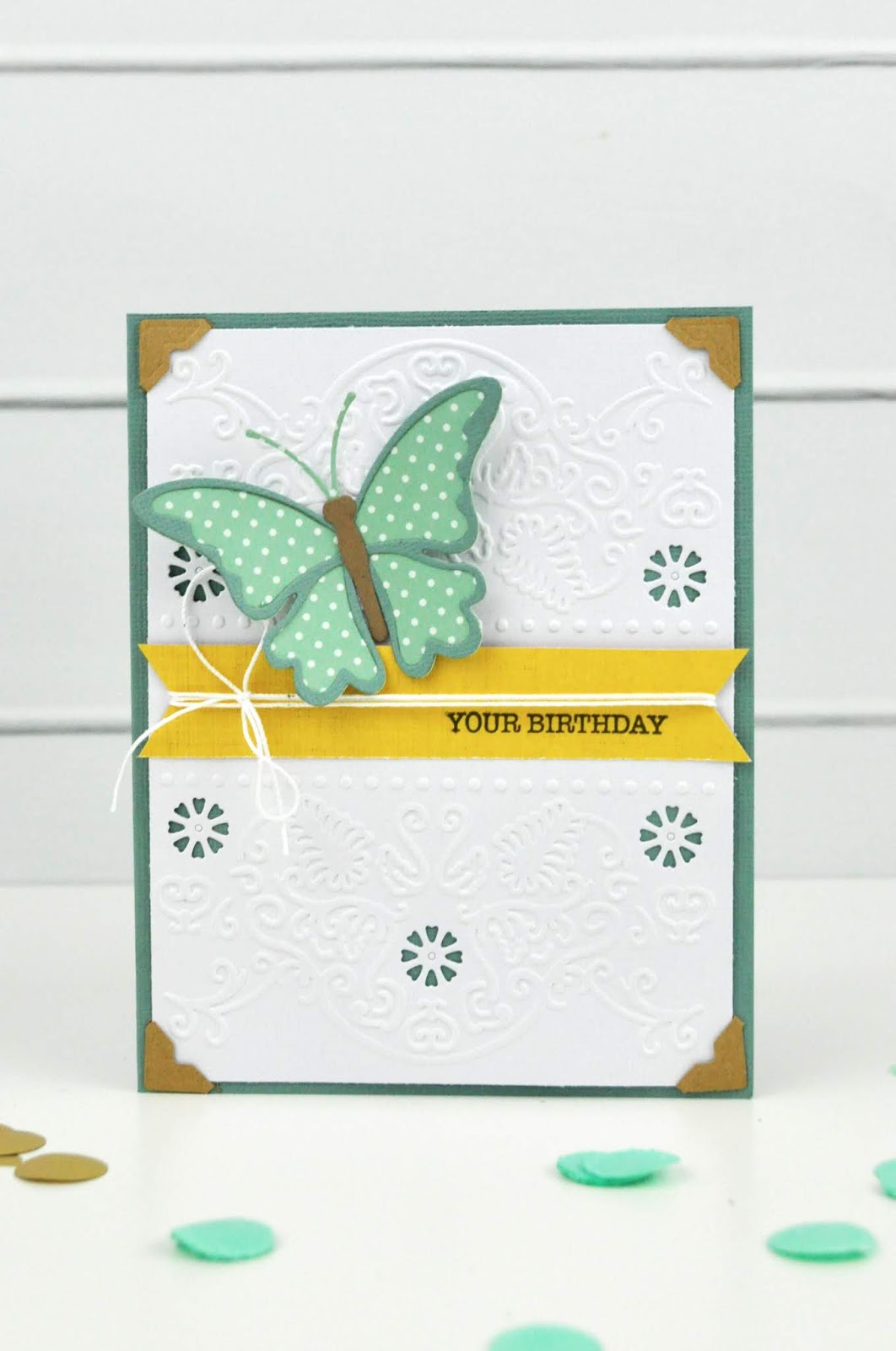 Spellbinders Emboss and Die Cut Folders tutorial by Jen Gallacher featuring the Spellbinders Platinum machine and dies and stamps from Spellbinders. #embossingfolder #diecutting #spellbinders #jengallacher