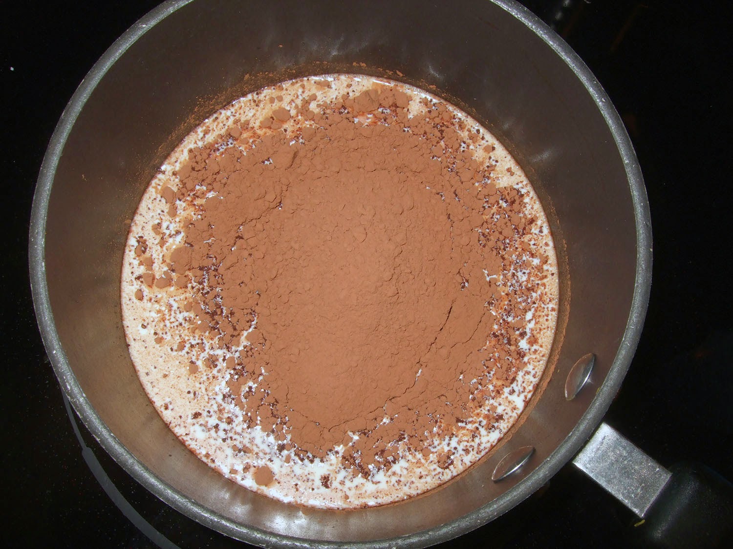 Cocoa in cold cream.