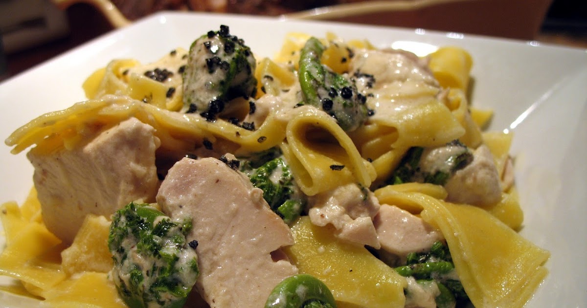 gimme the knife! Chicken Fiddle Alfredo with Pappardelle