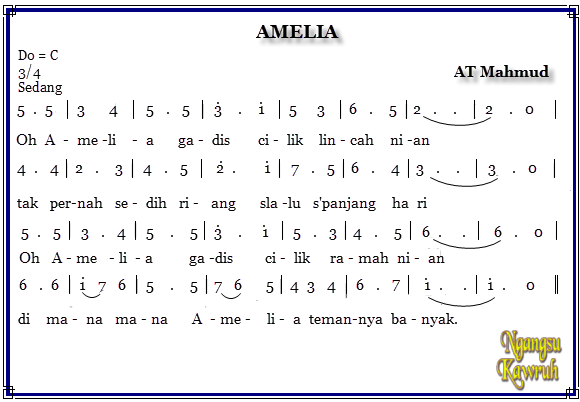 Syair lagu o amelia