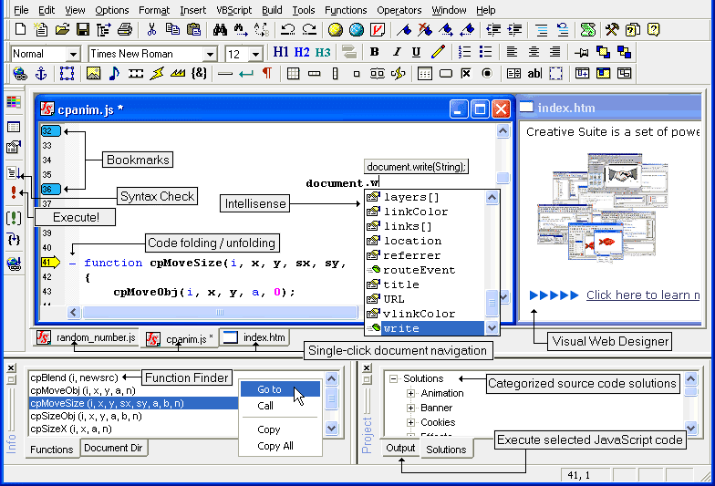 javascript web editor javascript web editor