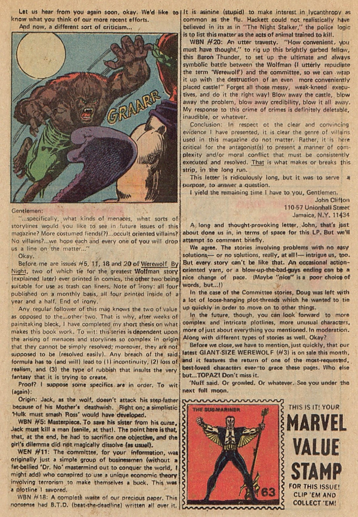 Read online Werewolf by Night (1972) comic -  Issue #25 - 15