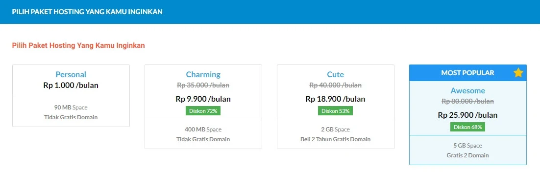 cara membeli hosting