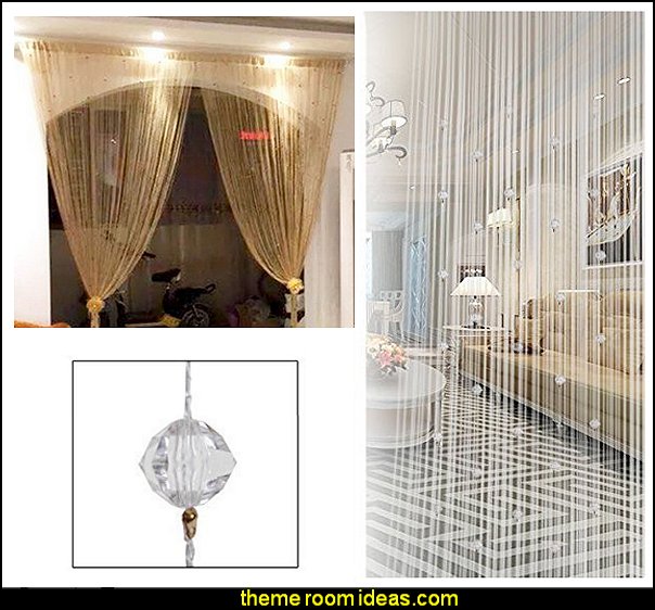 String Curtain Fringe Room Dividers shared bedrooms ideas - decorating shared bedrooms - siblings sharing bedroom - Shared spaces - boy and girl shared room - Shared Kids Room decorating - Room dividers - shared bedroom spaces - curtains - Room Divider Curtains String Curtain Fringe Room Dividers