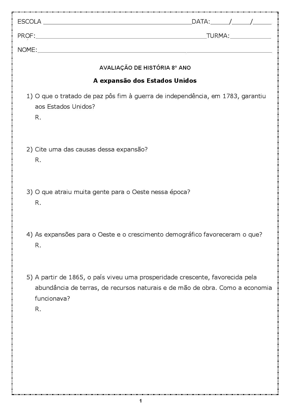 HISTÓRIA 8° ANO PROVAS COM GABARITO AVALIAÇÕES SIMULADOS ATIVIDADES EXERCÍCIOS I PORTAL ESCOLA HISTÓRIA 8° ANO PROVAS COM GABARITO AVALIAÇÕES SIMULADOS ATIVIDADES EXERCÍCIOS I PORTAL ESCOLA