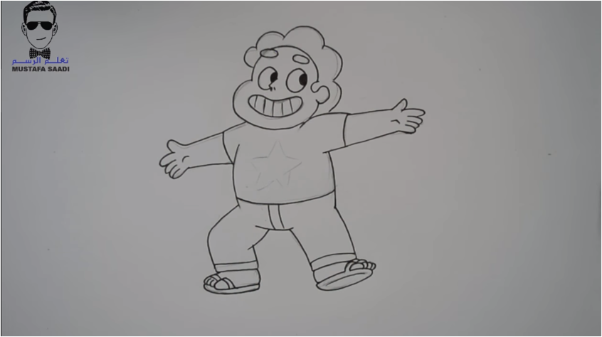 كيفية تعلم رسم ستيفن البطل مع الخطوات للأطفال والبراعم تعلم الرسم