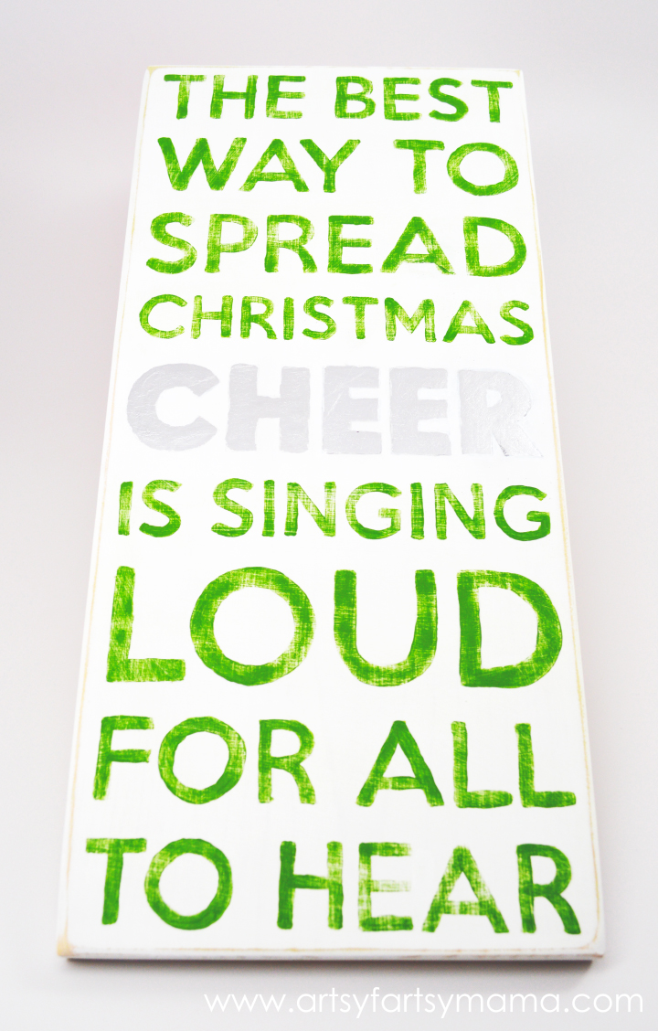 Christmas Cheer Sign at artsyfartsymama.com #christmas #MSHoliday