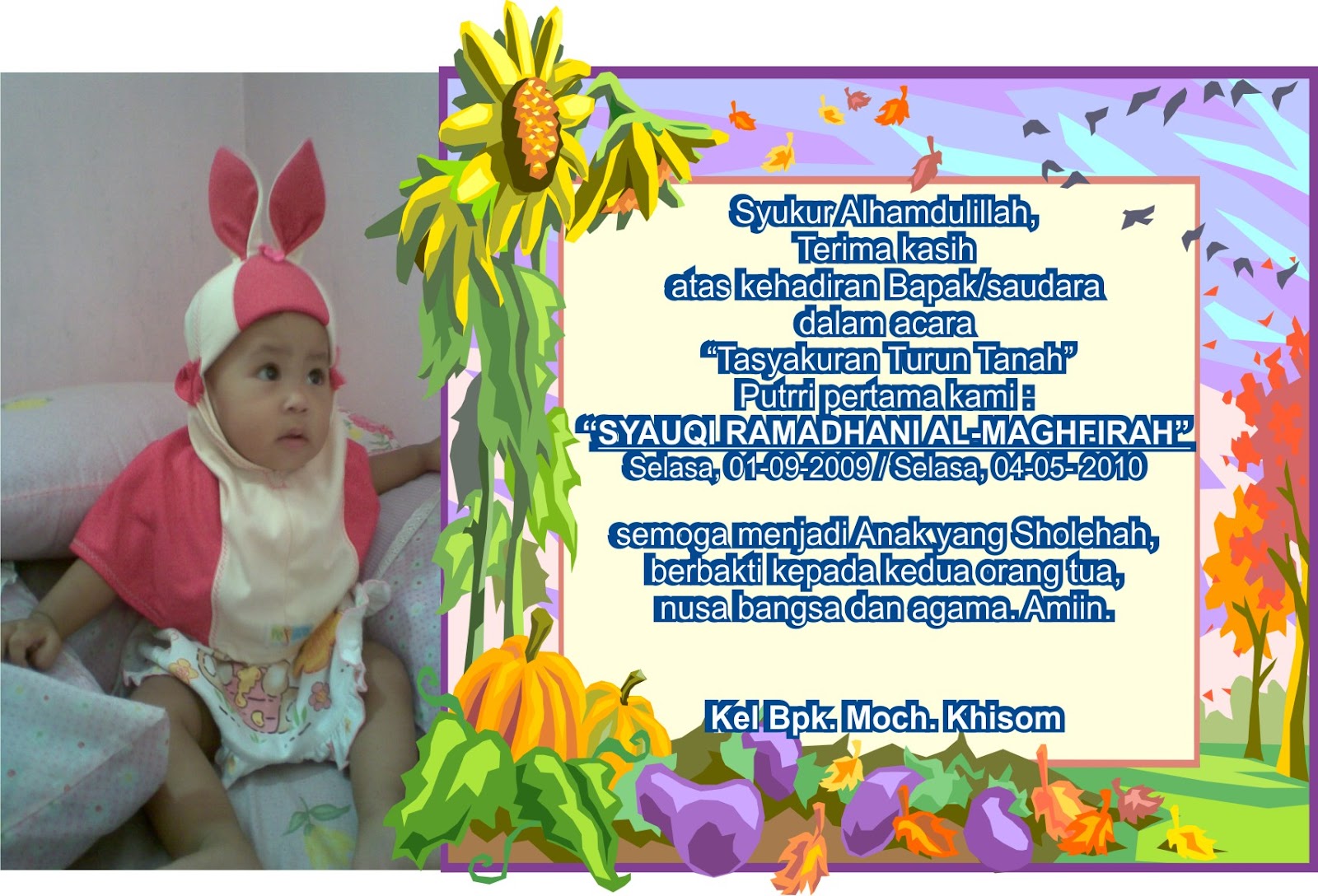 Kartu Ucapan Syukuran Turun Tanah Kumpulan Kata