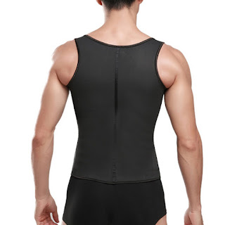 Steel Boned Latex Waist Trainer Vest for Men