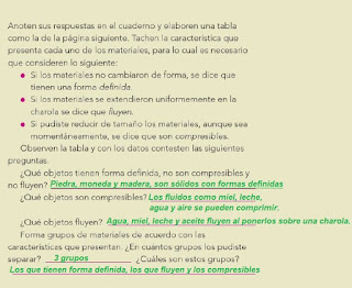 Respuestas Apoyo Primaria Ciencias Naturales 4to Grado Bloque III Tema 1 Características de los estados físicos y sus cambios