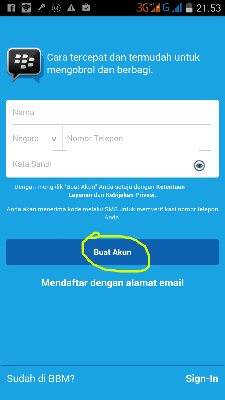 Download Aplikasi Bbm Amp Cara Daftar Akun Id Bbm Di Android