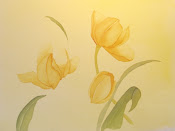 Tres Yellow Tulips in Process