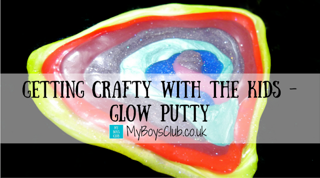 Kids Craft activity glow in the dark mixed by me thinking putty