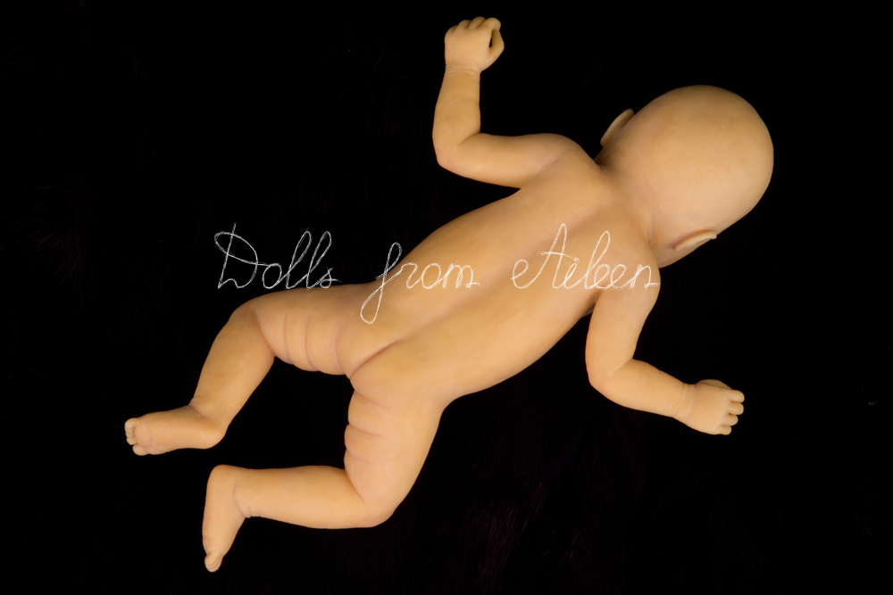 ooak anatomically correct baby girl doll's back
