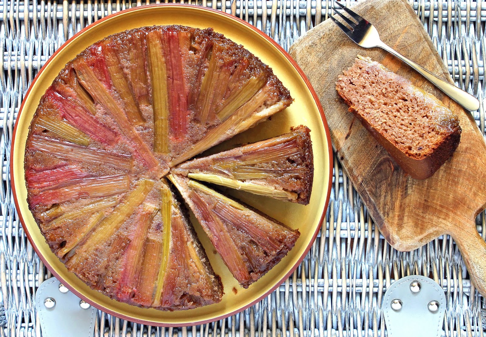 Gluten Free Alchemist: Gluten Free Rhubarb Upside Down Cake with ...