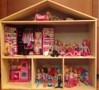 Casa para muñecas recicladas con cajas de cartón