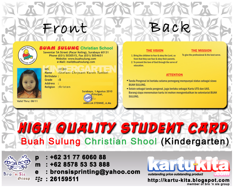 Kartu-Kita.Com: Kartu Siswa Kartu Tanda Anggota ID Card Member Card PVC