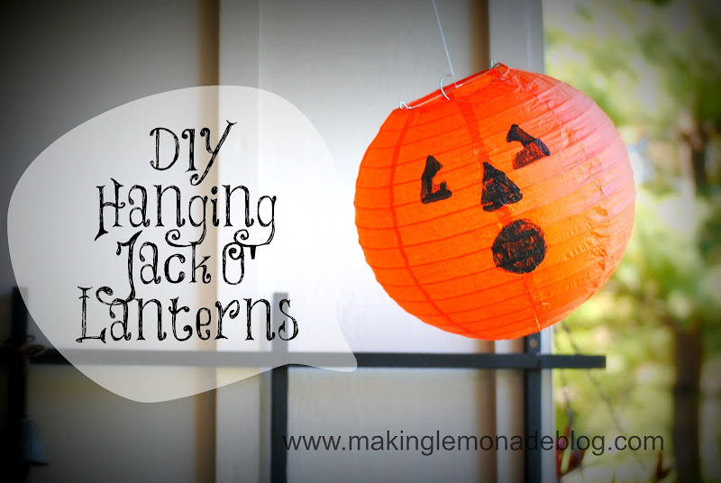 Pottery Barn Knock-Off: Hanging Pumpkin Jack O Lanterns Halloween Decorations