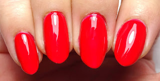 Neon Red Nails
