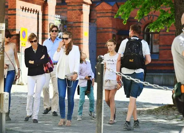 Swedish Princess Madeleine and her husband Chris O'Neill have spent time in Stockholm with Chris O'Neill's family.