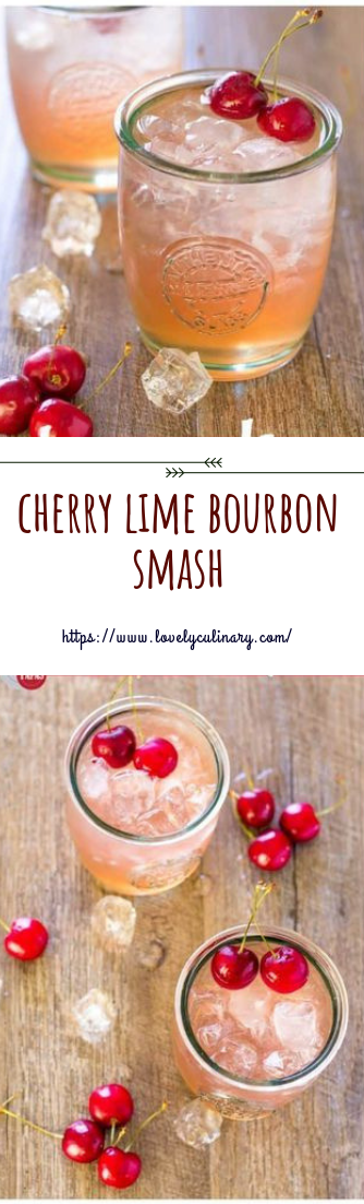 cherry lime bourbon smash #cocktail #recipedrinks