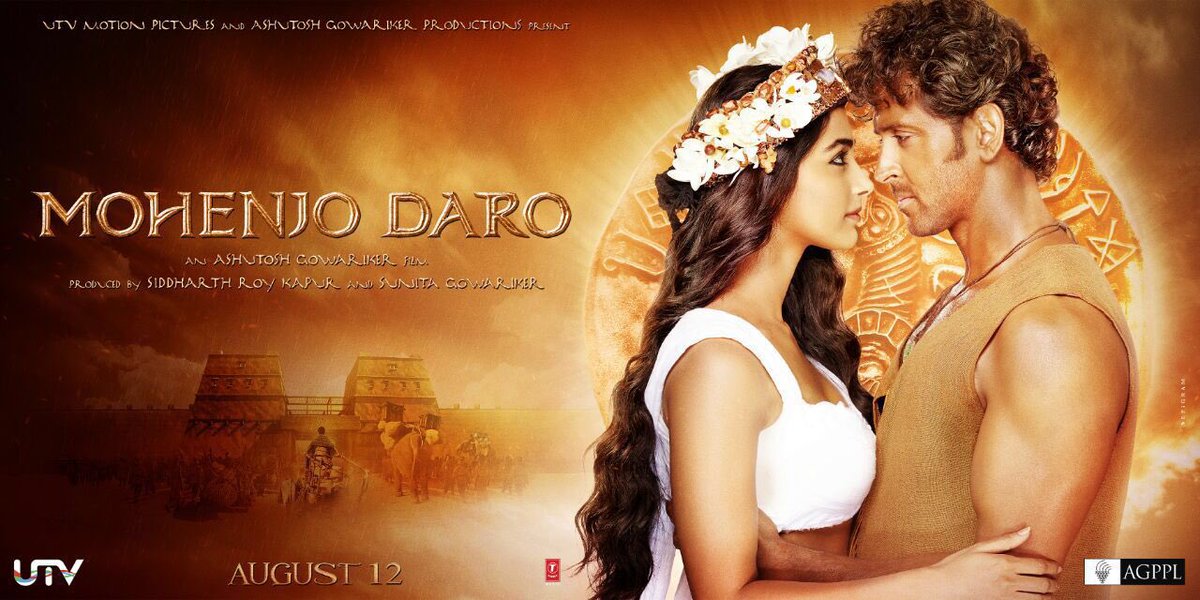 Complete cast and crew of Mohenjo Daro  (2016) bollywood hindi movie wiki, poster, Trailer, music list - Hrithik Roshan and Pooja Hegde, Movie release date 12 August 2016