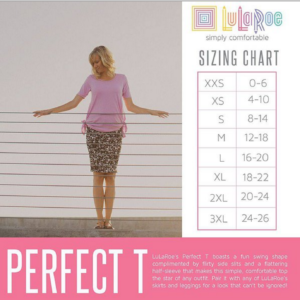 Lularoe Size Chart Perfect T