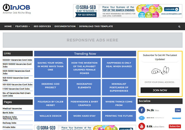 InJob - Premium Version Blogger Template Free Download InJob - Premium Version Blogger Template Free Download