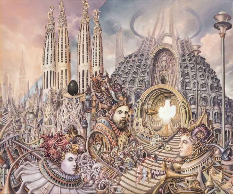 08-Gaudi-Tomek-Sętowski-Oil-Paintings-Magical-Realism-meets-Surrealism-www-designstack-co