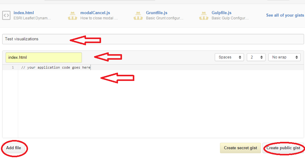 How to display HTML5 applications from Github Gist to