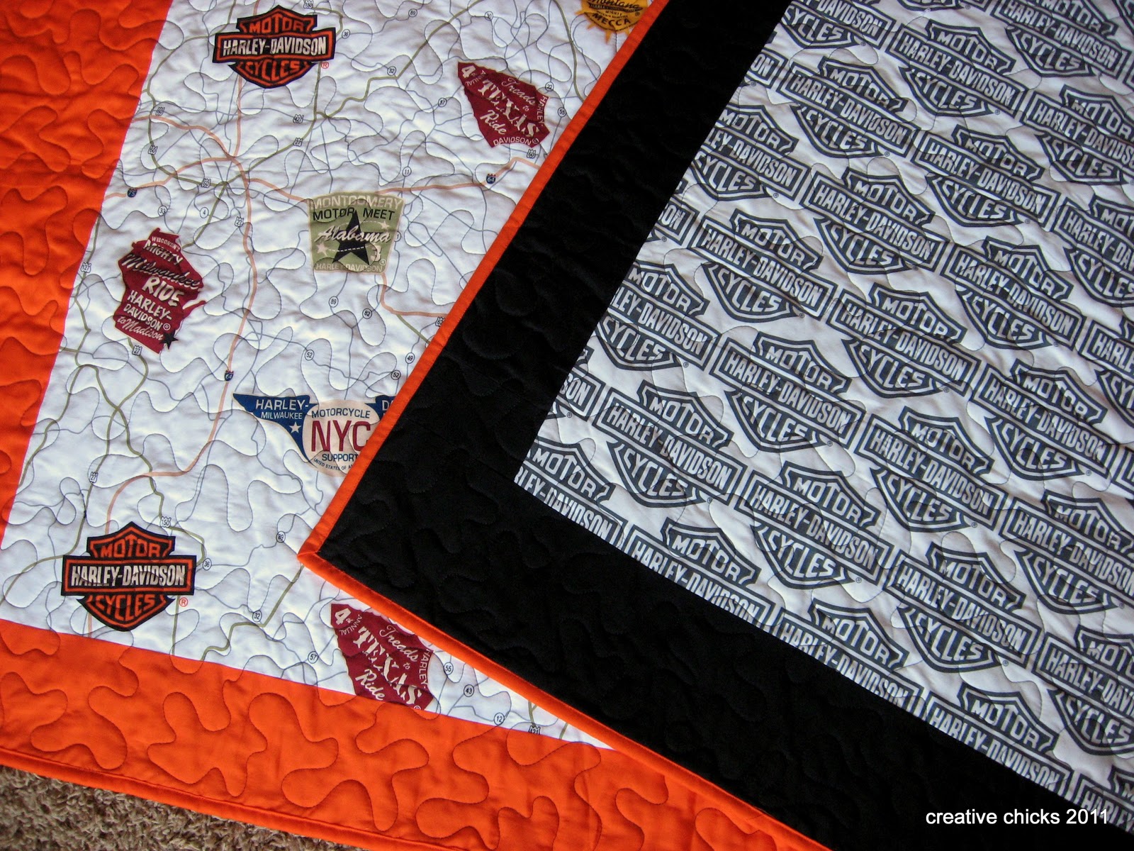 Harley davidson 2024 quilt fabric
