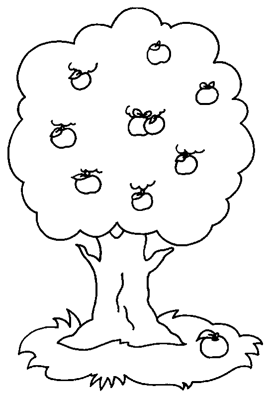 Coloring Pages Online Apple Tree Coloring