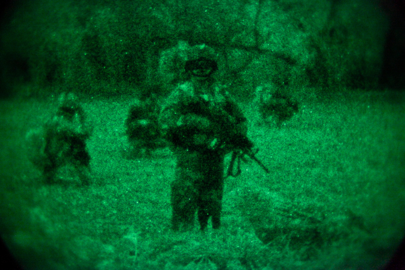 ISAF's Special Operations Forces Team During Night Operation in