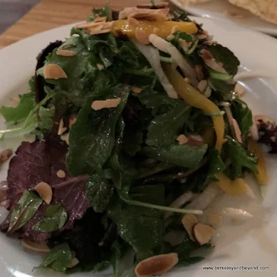 green salad with jicama and mango at Casa Cubana in Oakland, California