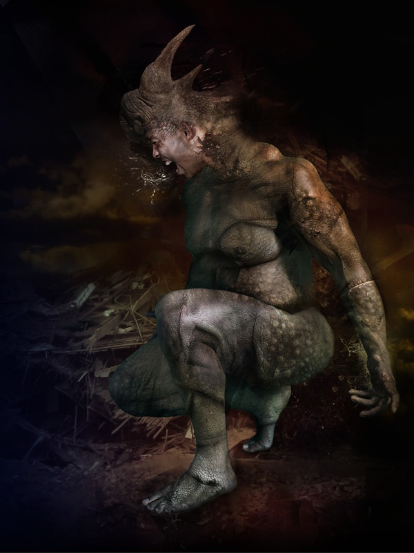 Dragon-rhinoman-manipulation-in-adobe-photoshop