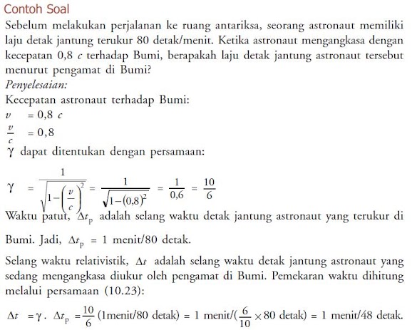 Contoh Soal Dilatasi Waktu