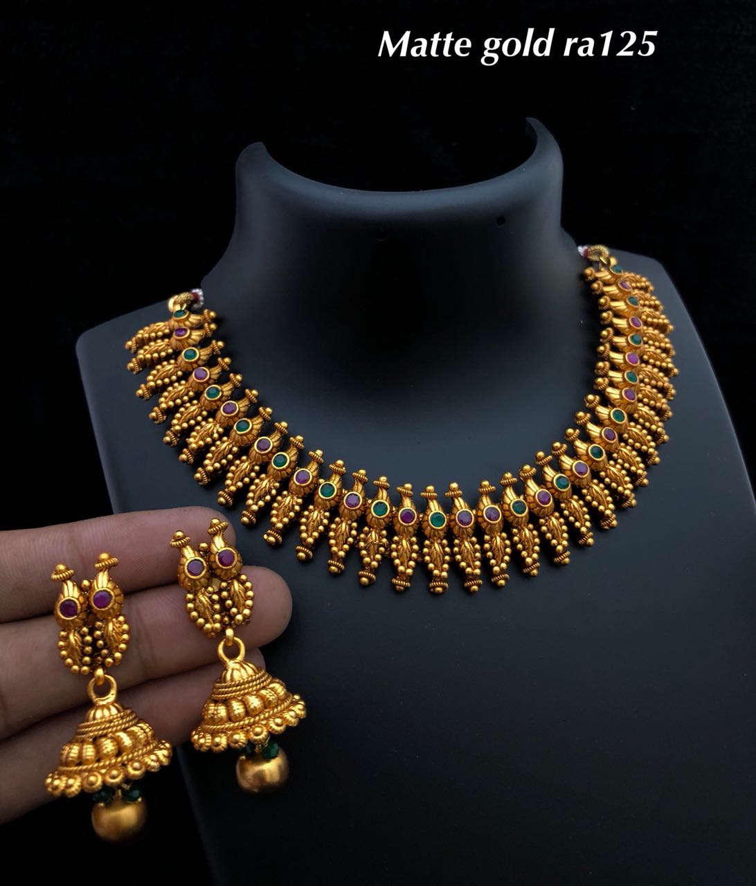 Designer 1 gram gold jewellery ElegantFahionWear