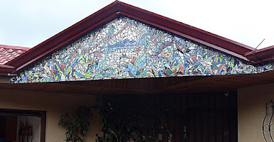 finished gable mosaic in costa rica