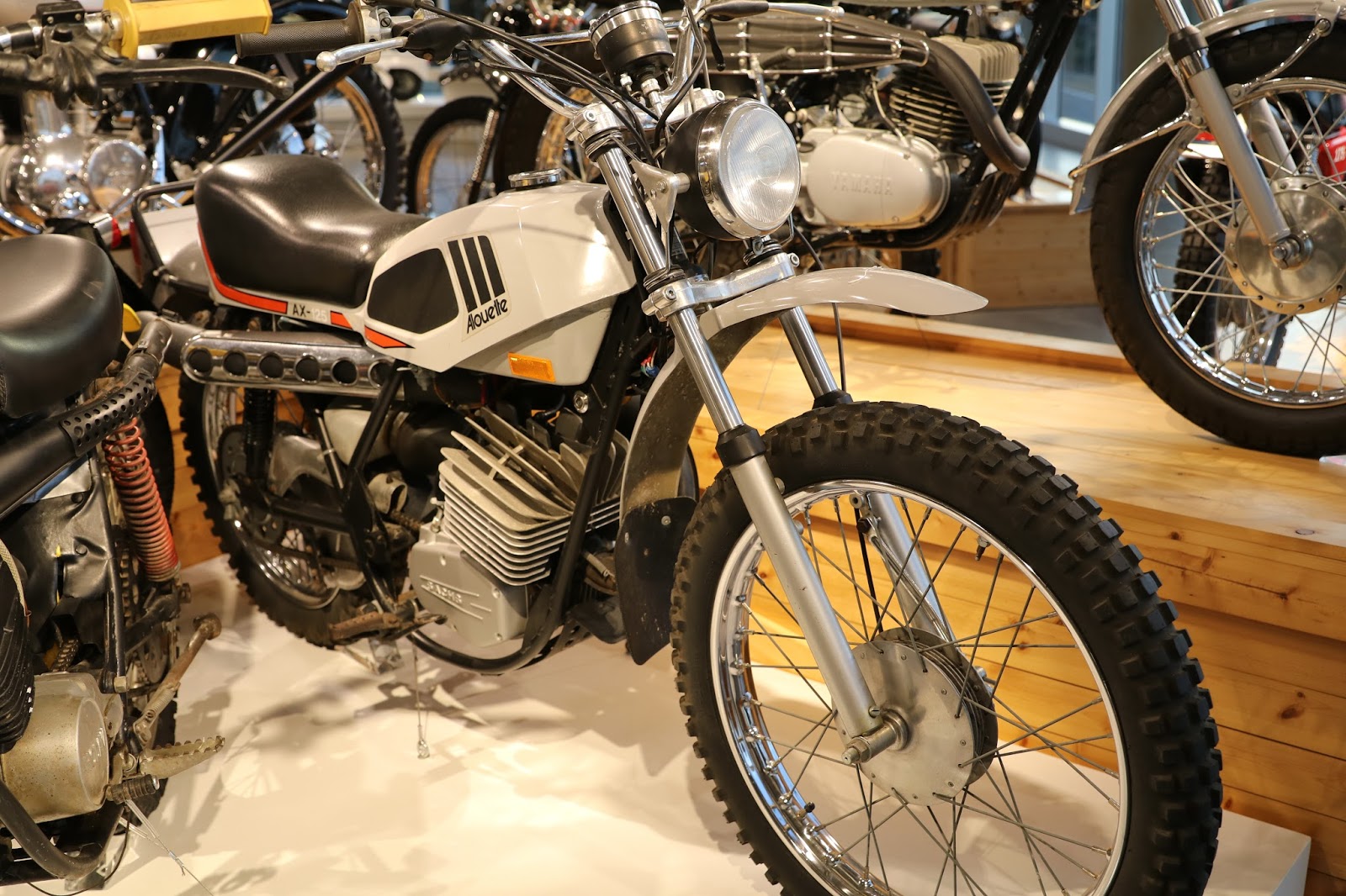 OldMotoDude 1974 Alouette AX125 on display at the Barber Vintage