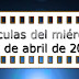 Películas del miércoles 12 de abril de 2017