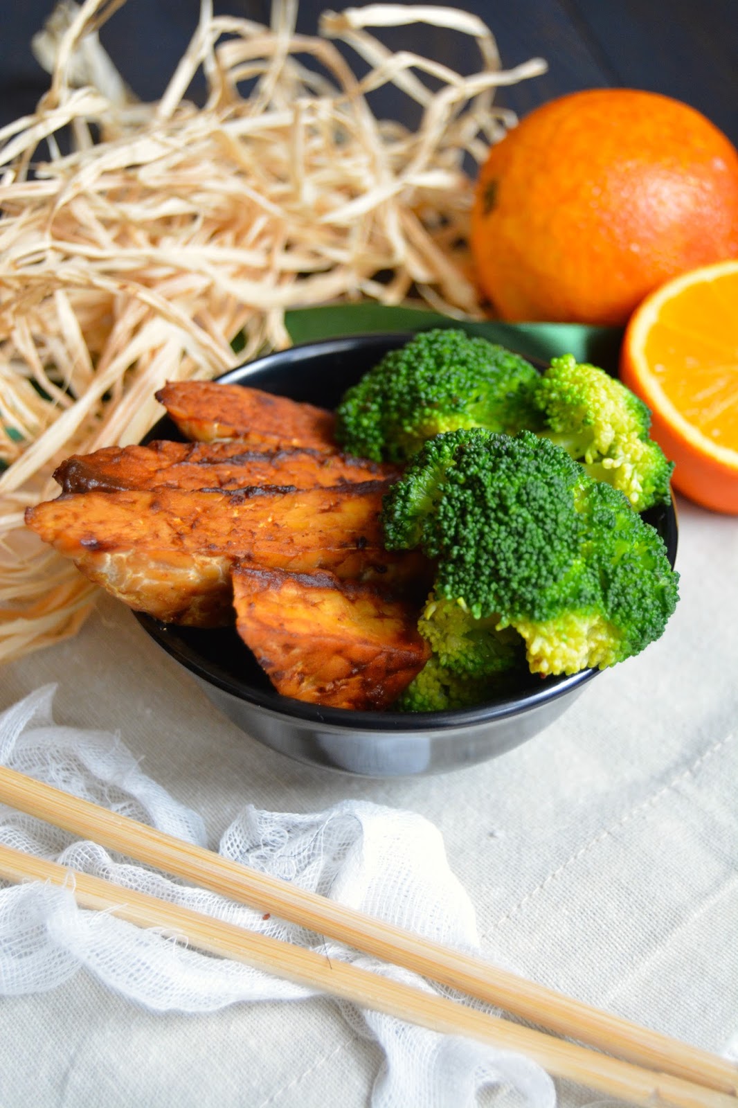Tempeh laqué à l'orange et épices Rosenoisettes