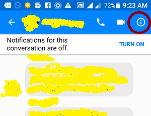 how to leave a group on messenger android